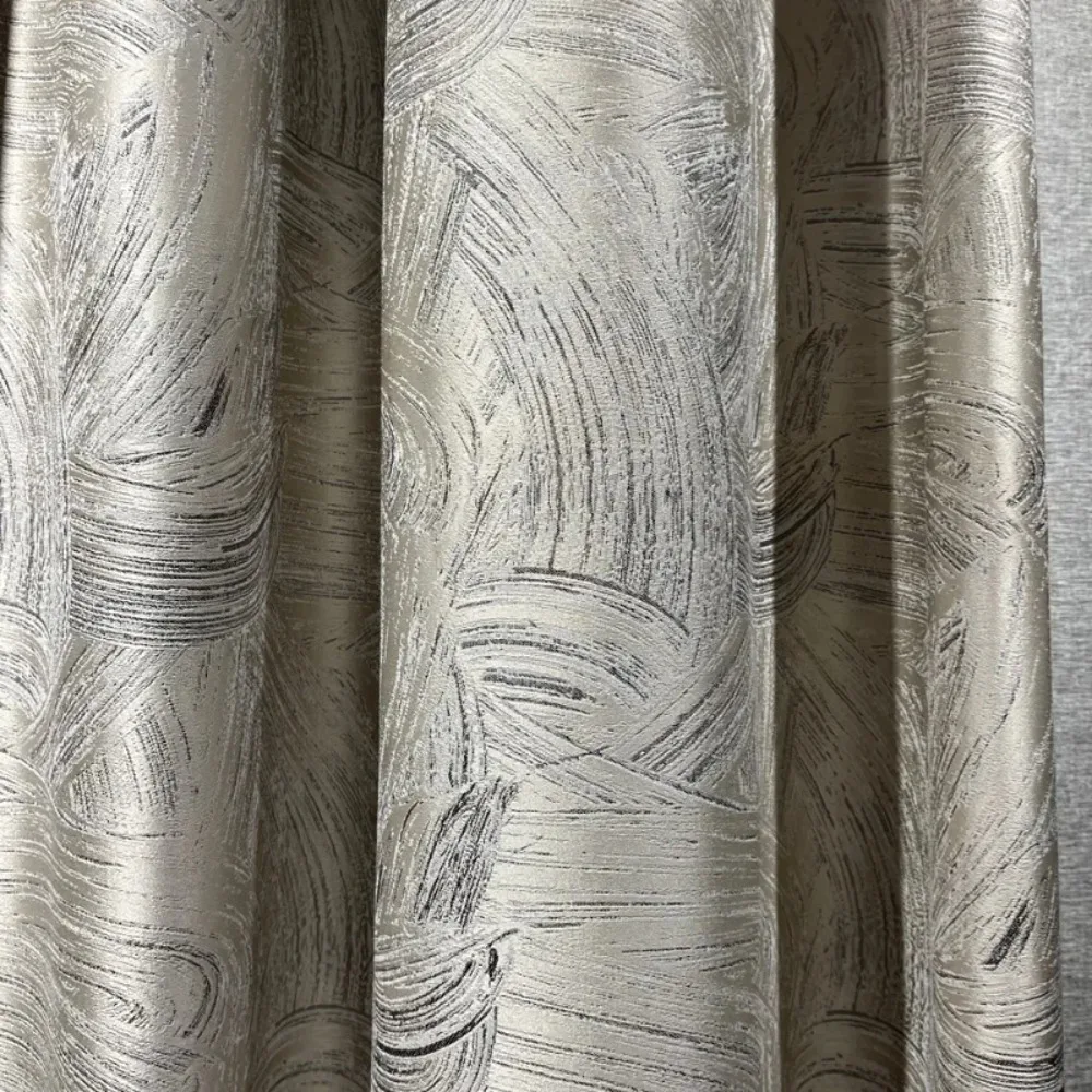 Curtains for Living Dining Room Bedroom Simple Modern Luxury High Shading Finished Windows Door Kitchen Jacquard Grey Texture