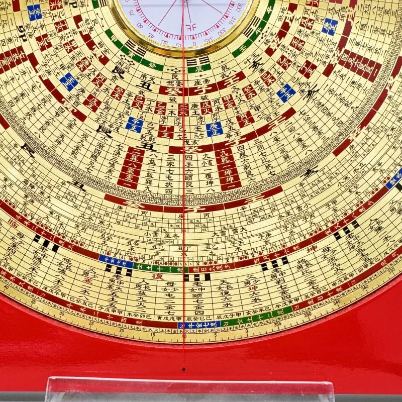 Wanxing Jifutang Solid Wood 12inch 18inch Agate Tianchi Pure Color Face Brass Carving Precise Feng Shui Compass