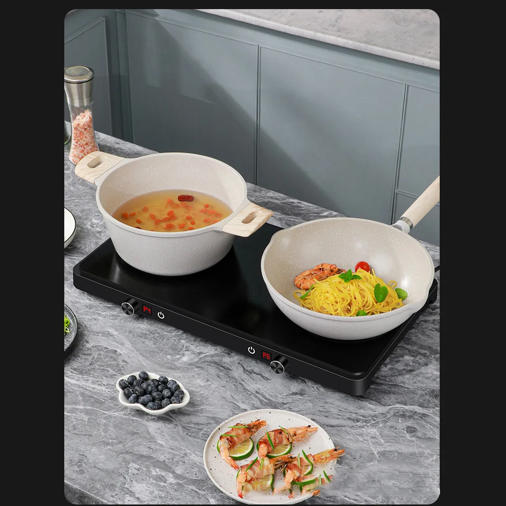 Micro -crystal panel multifunctional electromagnetic cooker commercial high -power electric baking tray