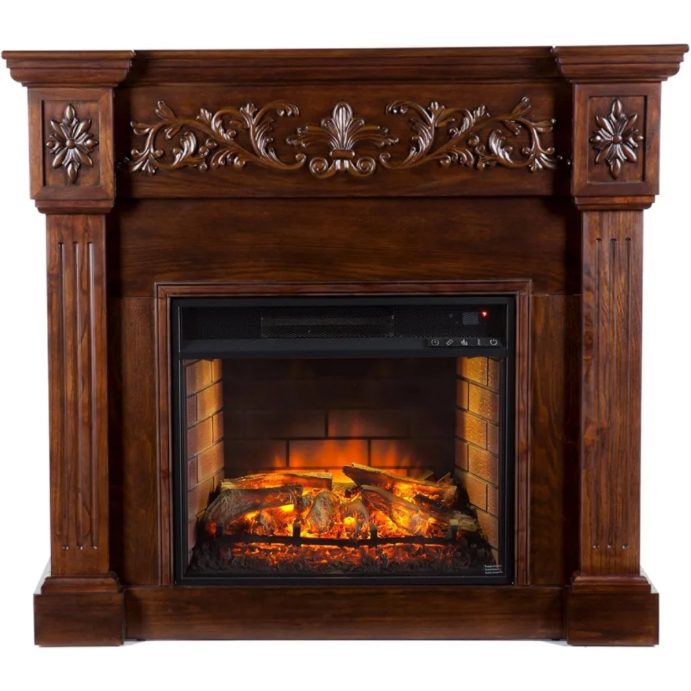 Lareira elétrica Espresso estilo Calvert da Southern Enterprises - Móveis SEI