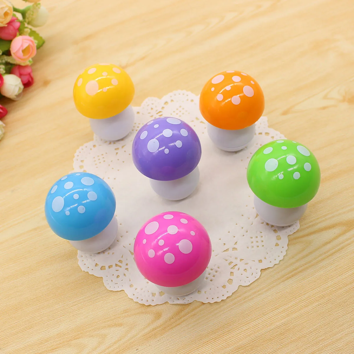 Imagem -03 - Telescópica Mushroom Canetas Esferográficas Candy Color Canetas Bola Bonito Papelaria Criativa Material Escolar 12 Pcs 60 Pcs