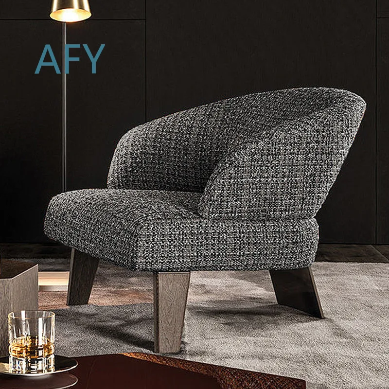 Italian Minimalist Lounge Chair for Richard Sofa Retro Mobile Armchair for Living Room Wabi Sabi Style Designer Single Seater