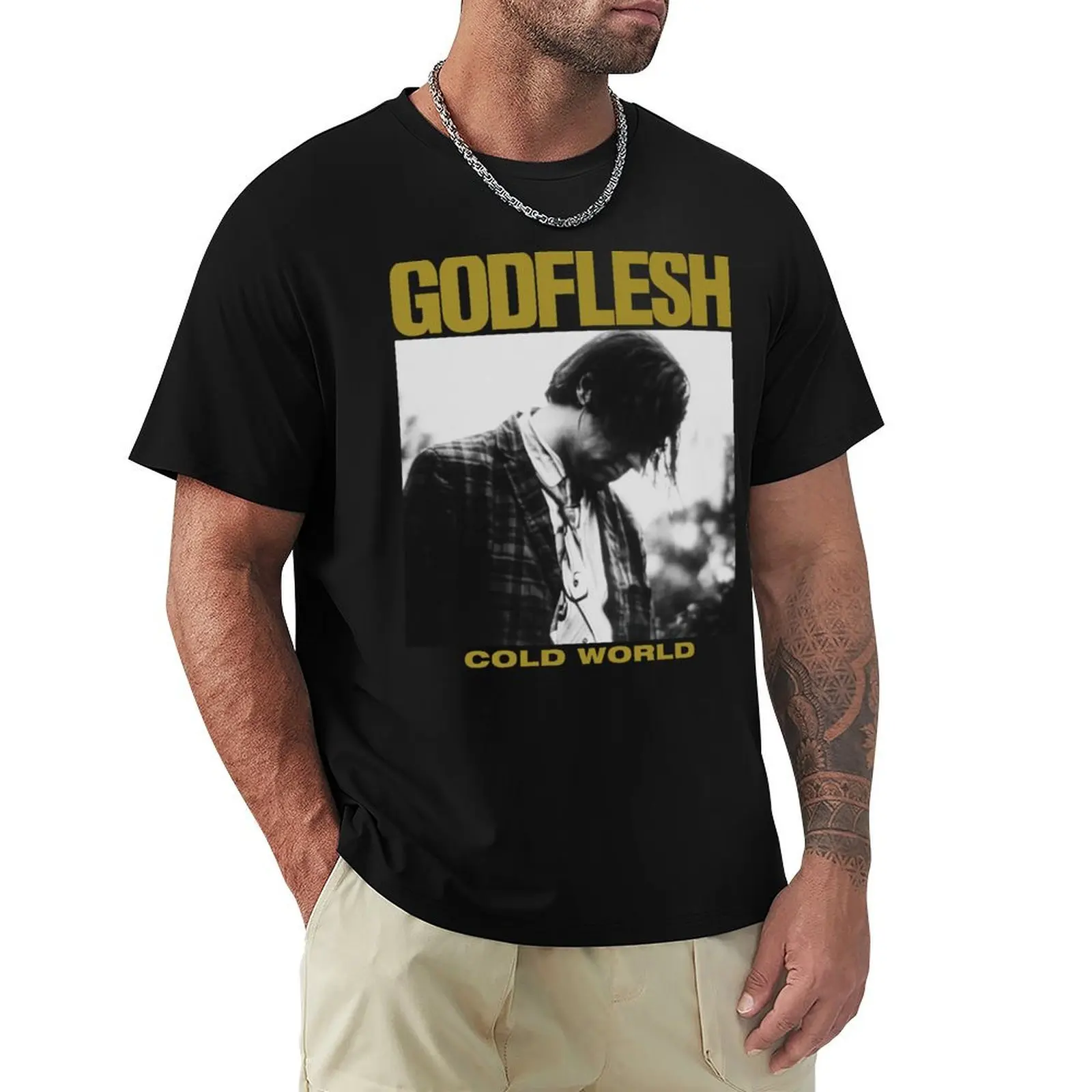 

Godflesh - Cold World T-Shirt football t shirt custom t-shirts quick-drying graphic tee shirt tshirts for men