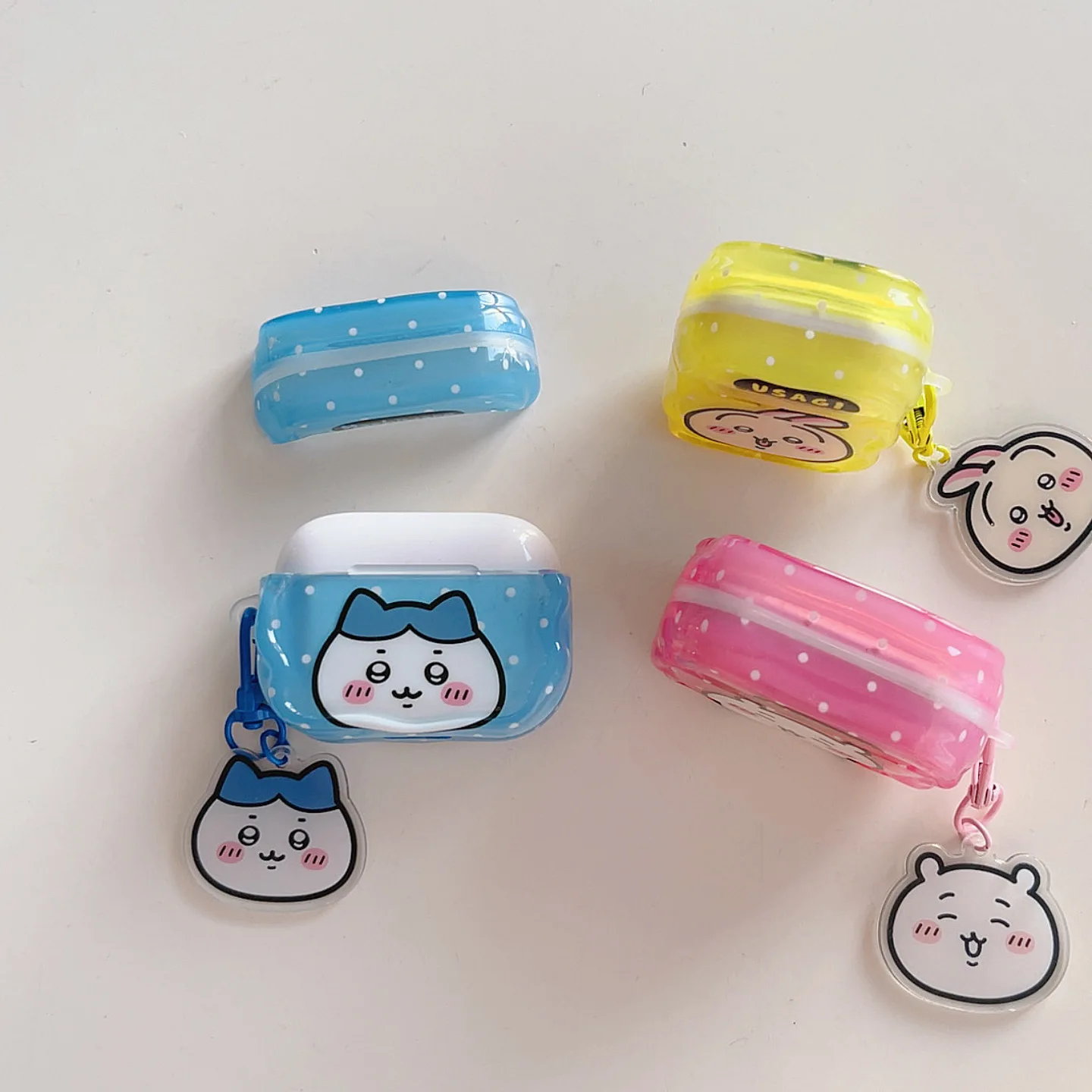 Girls Like Style Super Cute Big Head Chiikawa Hachiware Usagi Cartoon Anti-drop Headphone Case For Airpods 4,2,3,1,Pro,Pro2