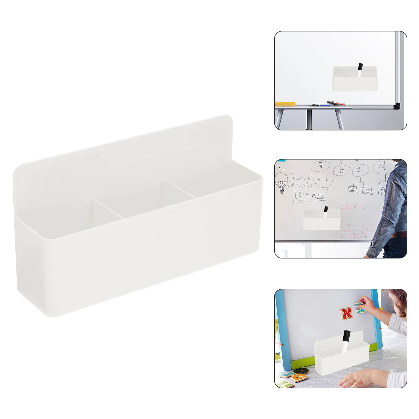 Tray Magnetic Storage Box Child Pen Holders White Dry Erase Markers Pp Pencil Organizer