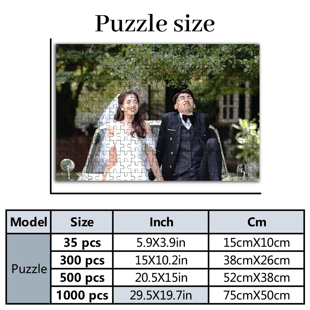 Personalized Custom Photo Puzzle Customize Romantic Outdoor Couple DIY Toy Decoration  Collectiable Gift Present Christmas
