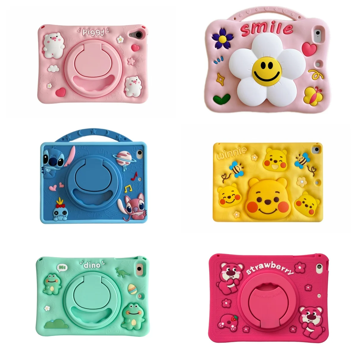 

Cartoon 3D Winnie the Pooh Soft Silicone Tablet Case For IPad 10.2 7th 8th 9th 10th Gen Air 3 4 5 10.9 Pro 11 12.9 inch Mini 6 7