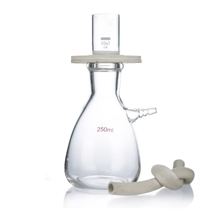 

Laboratory glassware crucible filter set upper nozzle suction bottle sand core crucible suction pad with rubber hose