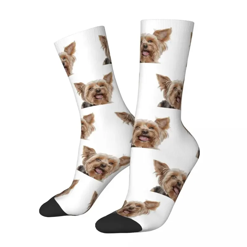 Winter Warm Crazy Design Women Men Cute Yorkie Yorkshire Terrier Socks Dog Animal Puppy Sweat Absorbing Soccer Socks