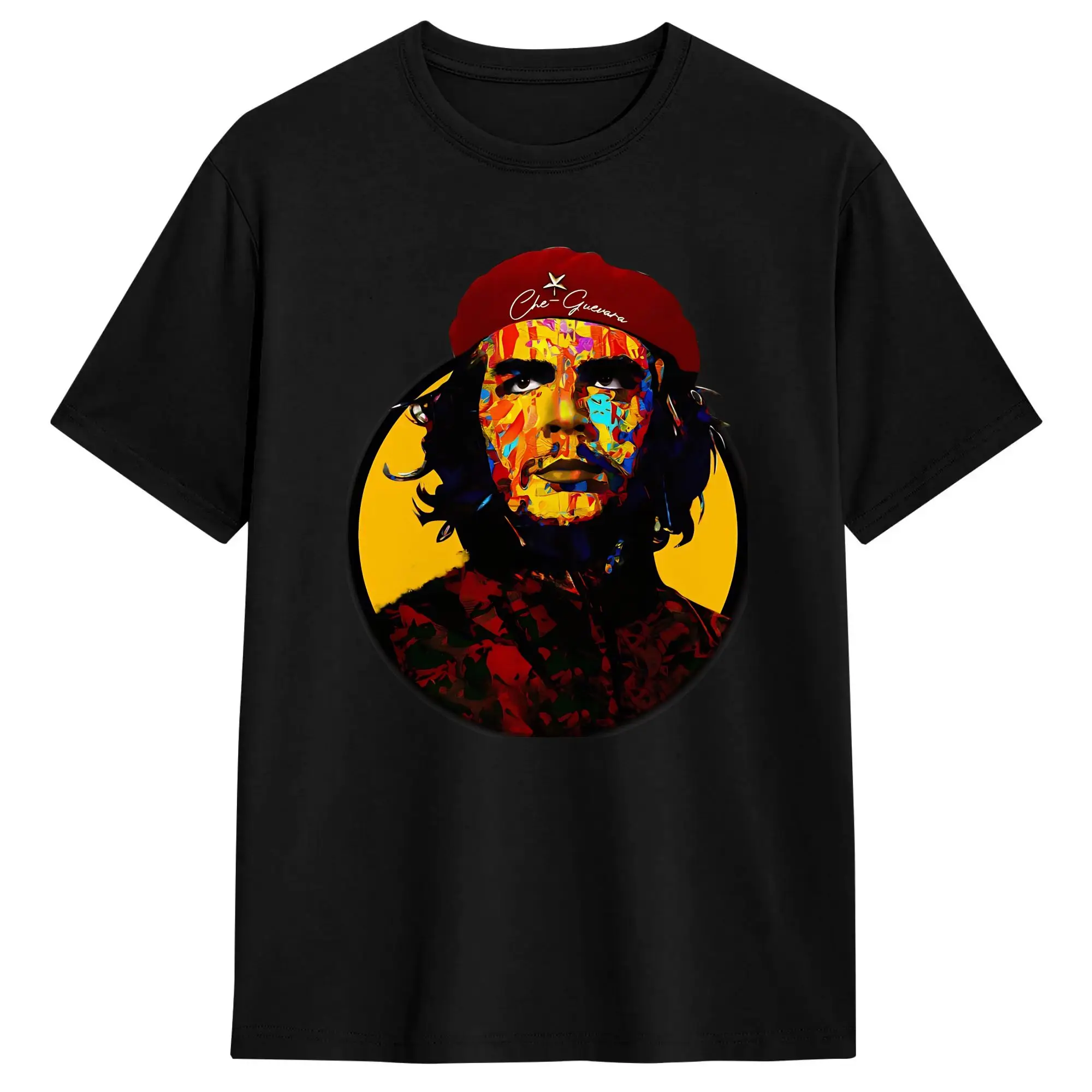 Vintage T-Shirt Beach Che Guevara Pure Cotton T Shirts For Men Casual Tshirt Short Sleeve Y2K Funny Top Tees