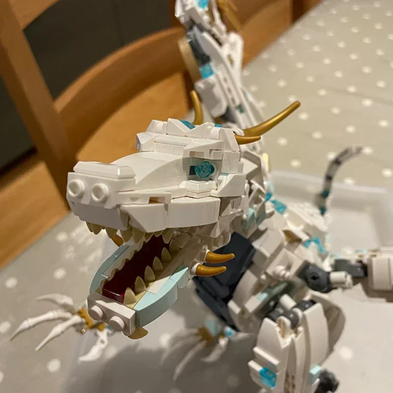 Moc Bouwstenen Beroemd Filmmodel Grote Ice Dragon Technische Bakstenen DIY Assemblage Constructie Speelgoed Voor Kind Vakantiecadeaus