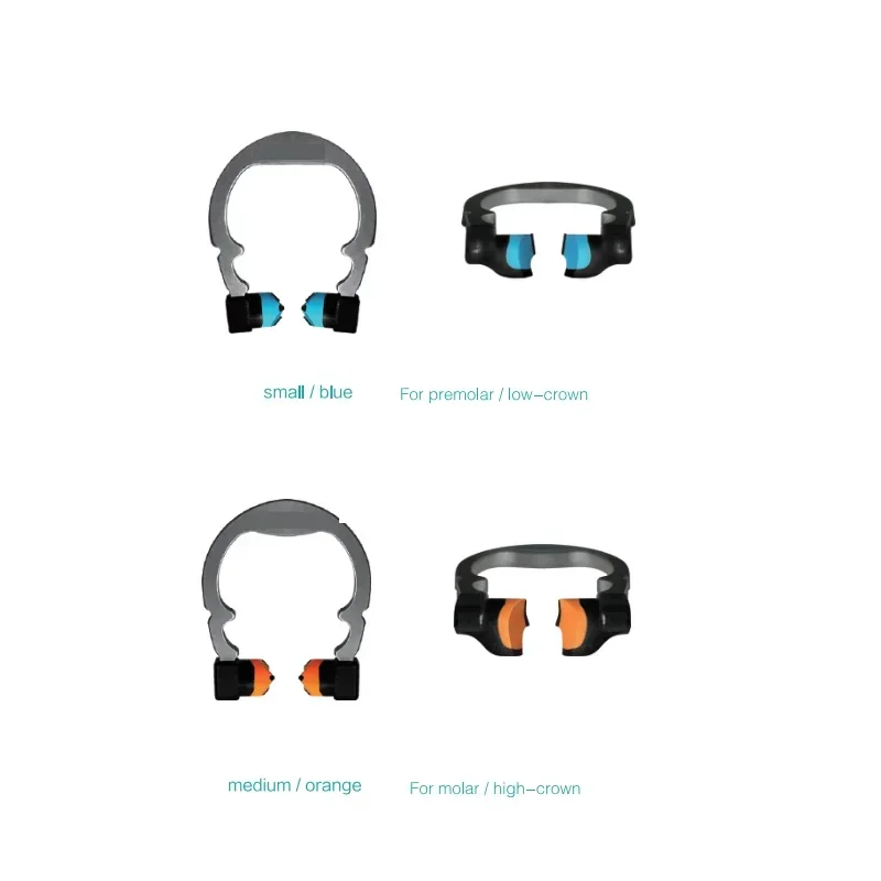 حلقة لقط زنبركية للأسنان من Niti R5 1.0 تيتانيوم صغير/أزرق متوسط/برتقالي مرونة جيدة أطراف نظرة خاطفة مواد تقويم الأسنان #4