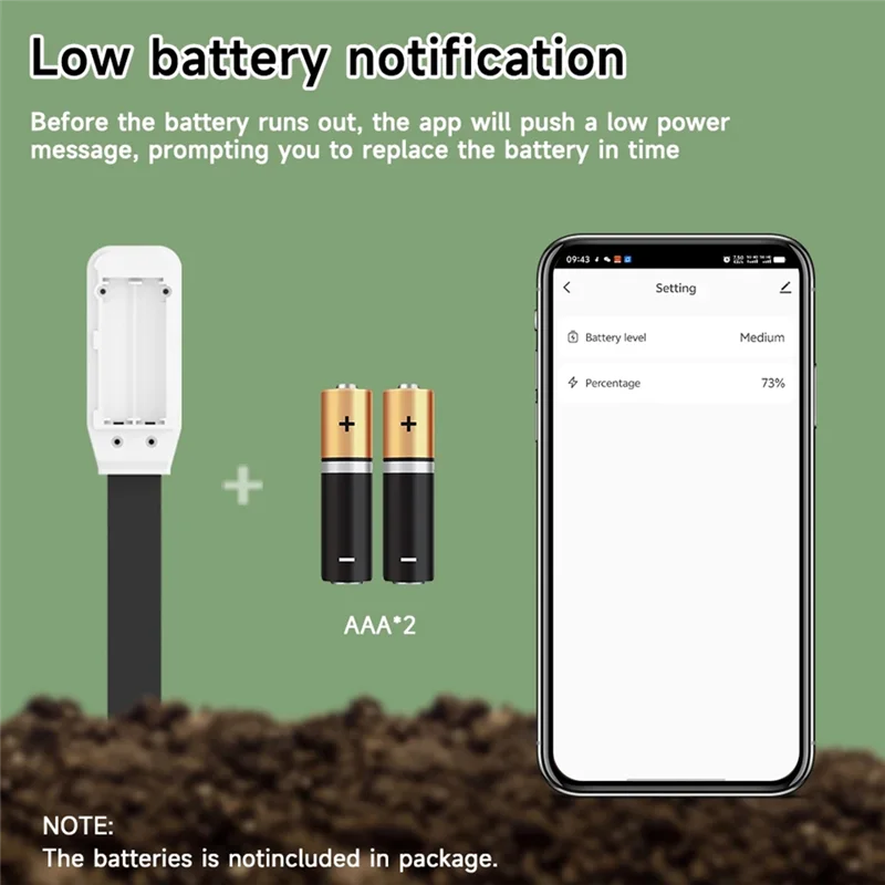 B92B-Tuya Wifi Soil Tester Sensor Tuya Soil Moisture Sensor Soil Water Content Humidity And Temperatuer Sensor Remote Monitor