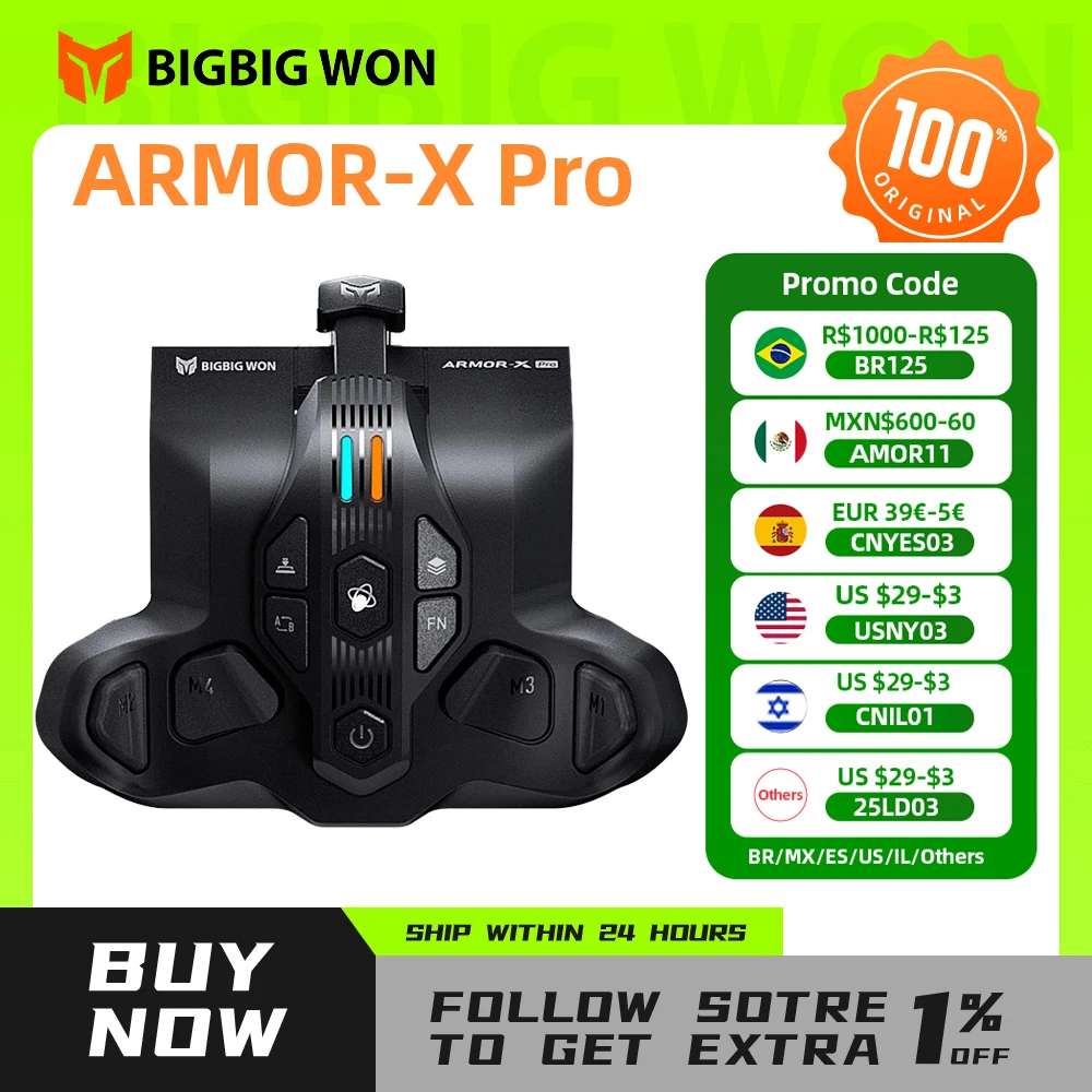 BIGBIG WON ARMOR X Pro Wireless Controller Paddles Back Button Rear Game Paddle Attachment for Xbox Series X S One Switch PS4