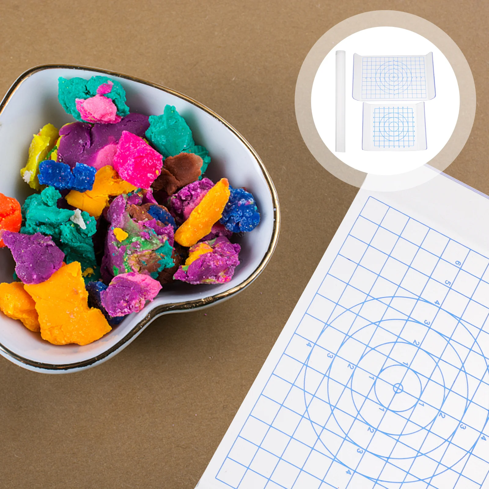 

3pcs Clay Pressure Plates Set For Diy Pottery Modeling Tools Acrylic Board Rolling Stick Craft Scraper Supplies Sculpting Air