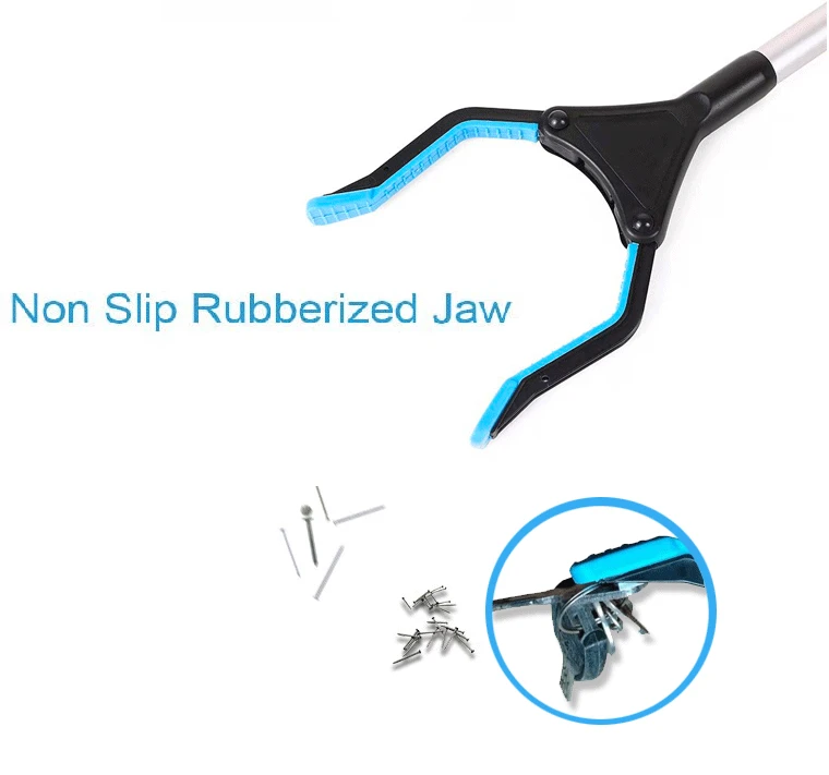 Faltbare Müllclip-Verlängerungsklemme, 32 Zoll, extra langer, faltbarer Pick-Up-Stick mit magnetischem Griff 360 ° Rotierende Anti-Rutsch-Backe – Detail 3