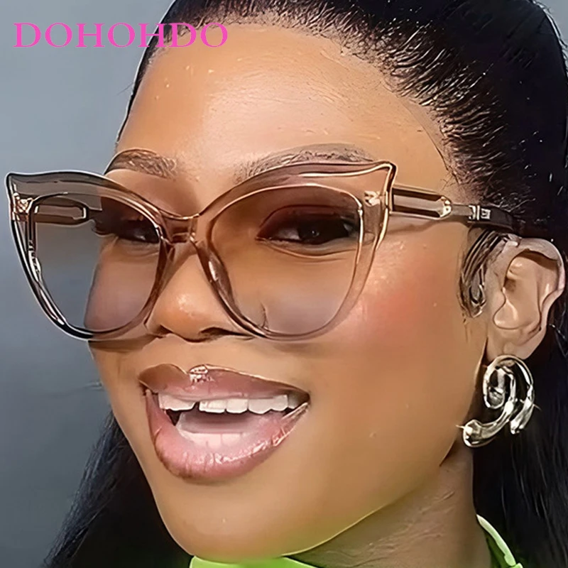 

Trendy Retro Cat Eye Metal Women's Sunglasses Luxury Designer Big Frame Men Sunglass Outdoor Travel Female Eyewear Lentes UV400