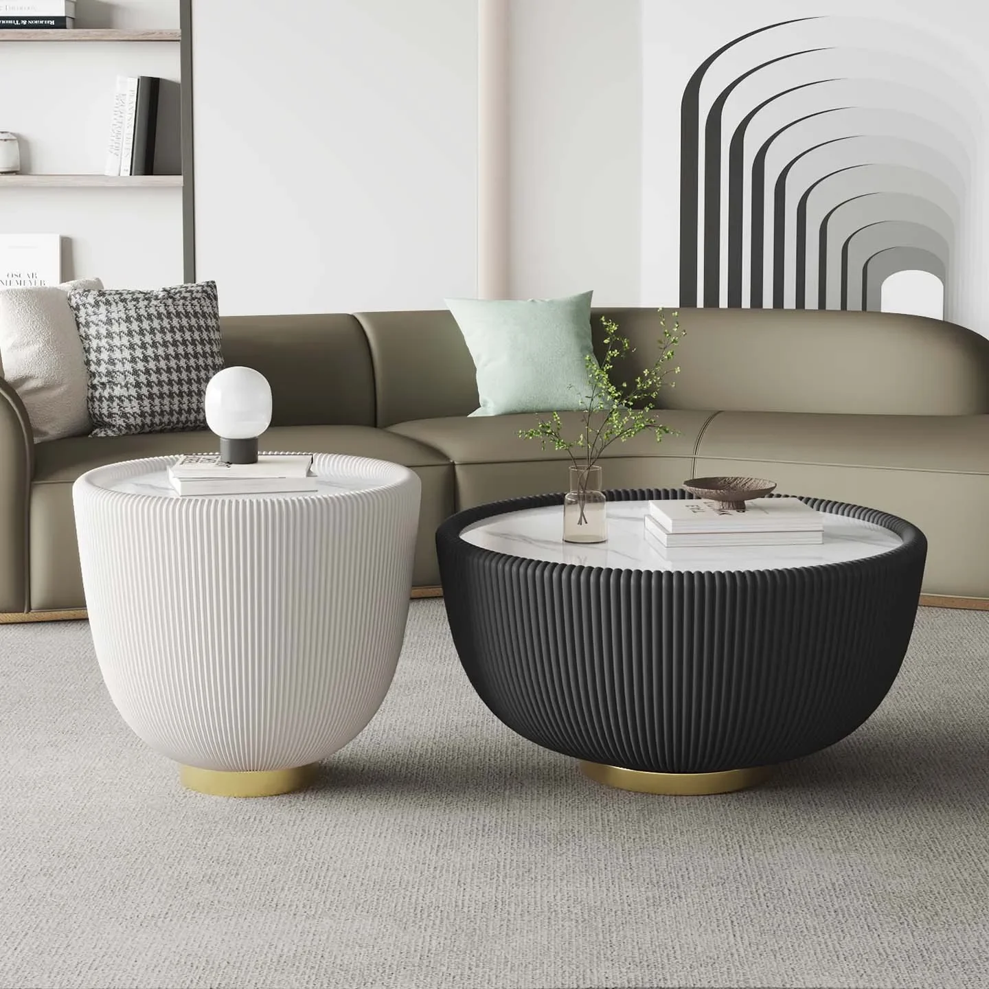 Nordic rock slab coffee table light luxury modern size combination living room apartment designer child and mother coffee table