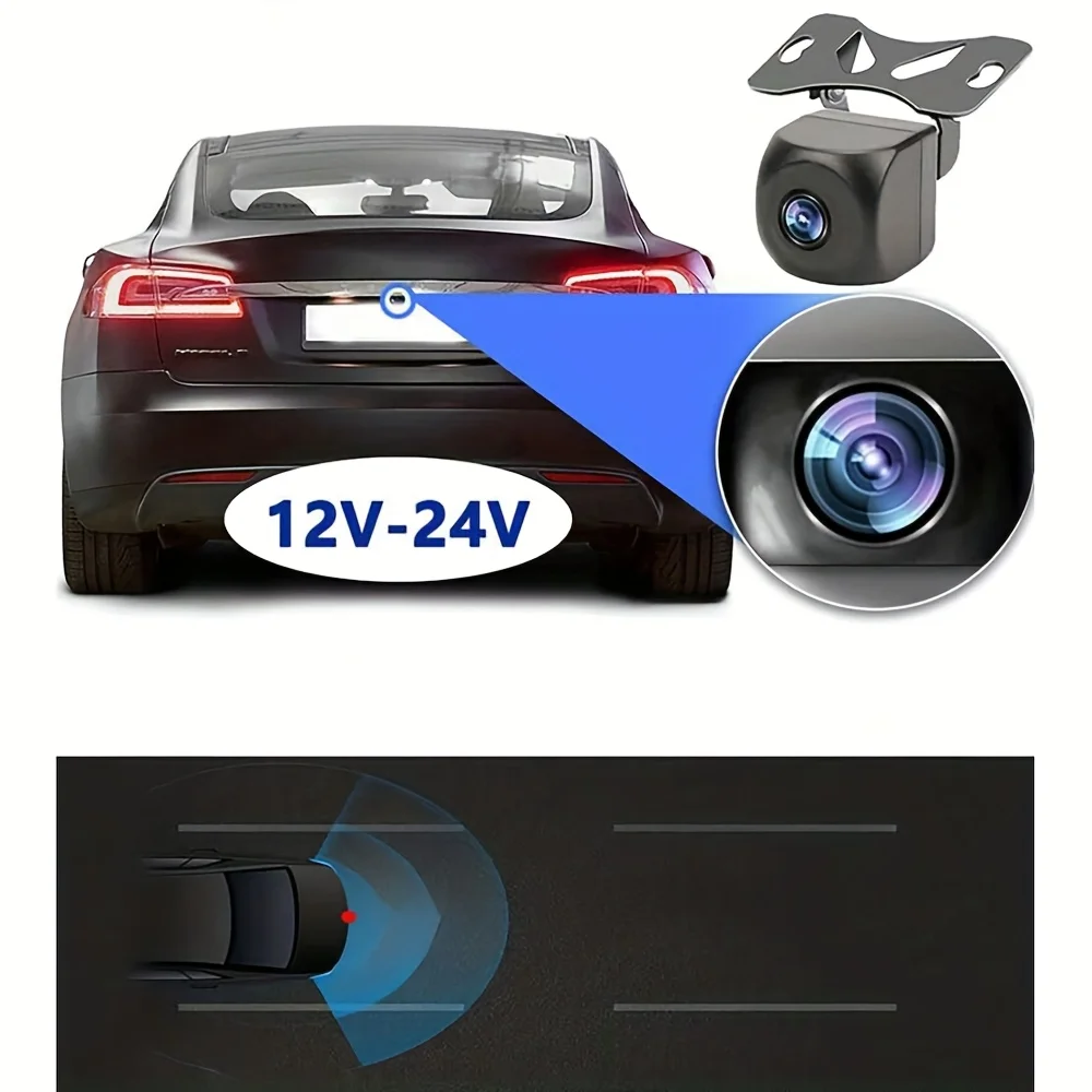 1pc Car Rearview CCD Backup Camera, Micro Wide-Angle, Night Vision Function, Easy to Install, 480P Backup Camera