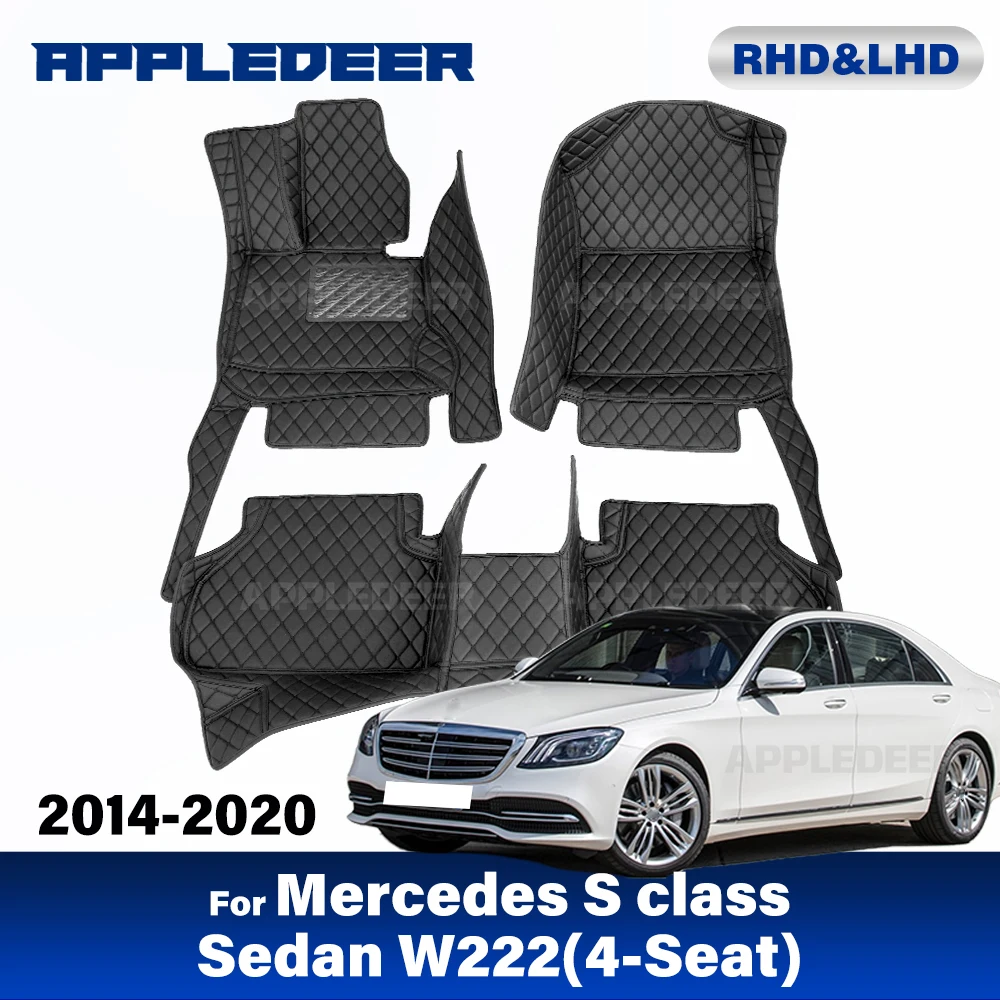 

Car Floor Mats For Mercedes Benz S W222 Sedan 4-seat 2014 2015 2016 2017 2018 2019 2020 Carpet Cover Interior Accessories