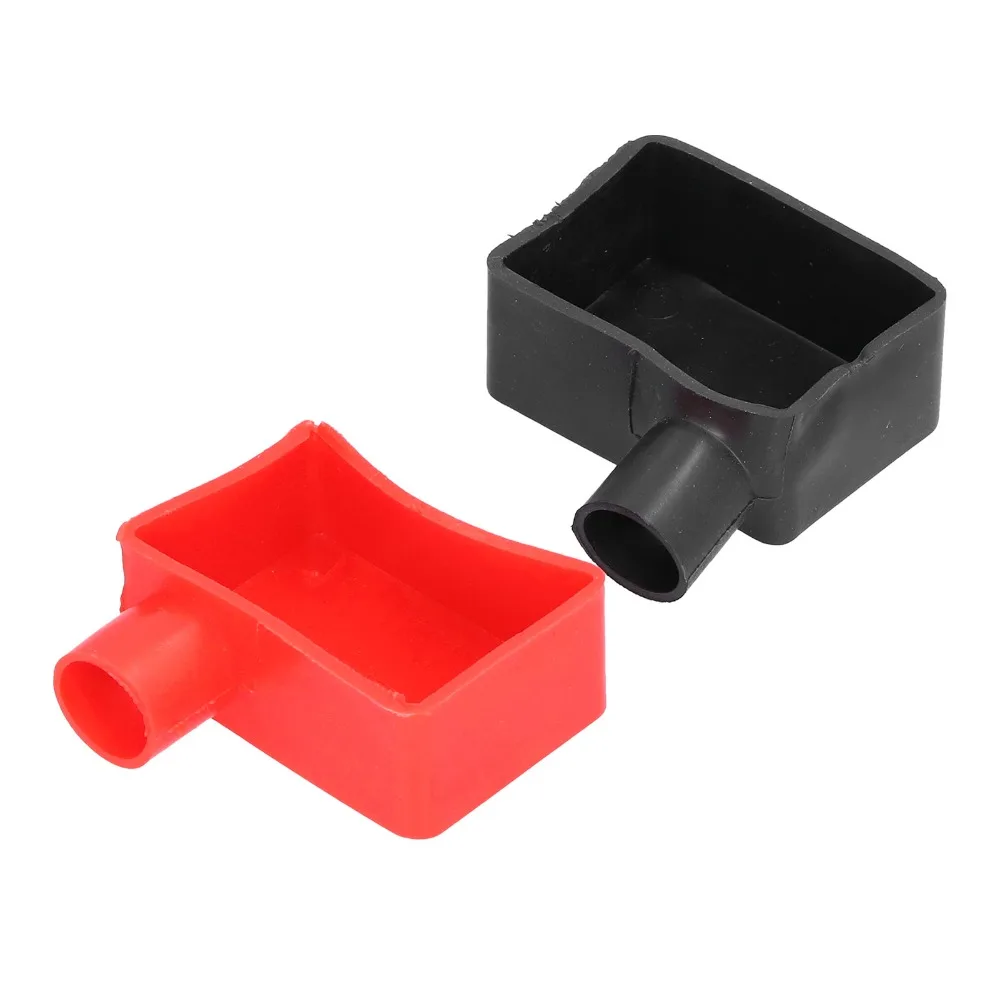 20Pcs Red and Black Battery Terminal Covers Rubber Insulating Battery Protector Covers Square Battery Cap Set Automotive