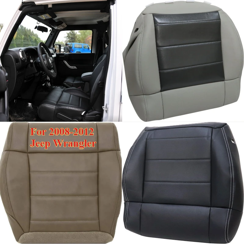 

Color Selection Options PU Leather Car Driver Bottom Seat Cover Fit for 2008-2012 Jeep Wrangler，Automobile Interior Accessories
