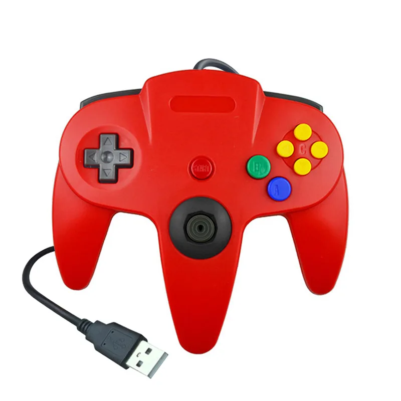 Usb Bedrade N64 Gamepad Joystick Voor Originele Nplan 64 Console Usb Controller Gaming Joystick Voor Nplan N64 Gamepad