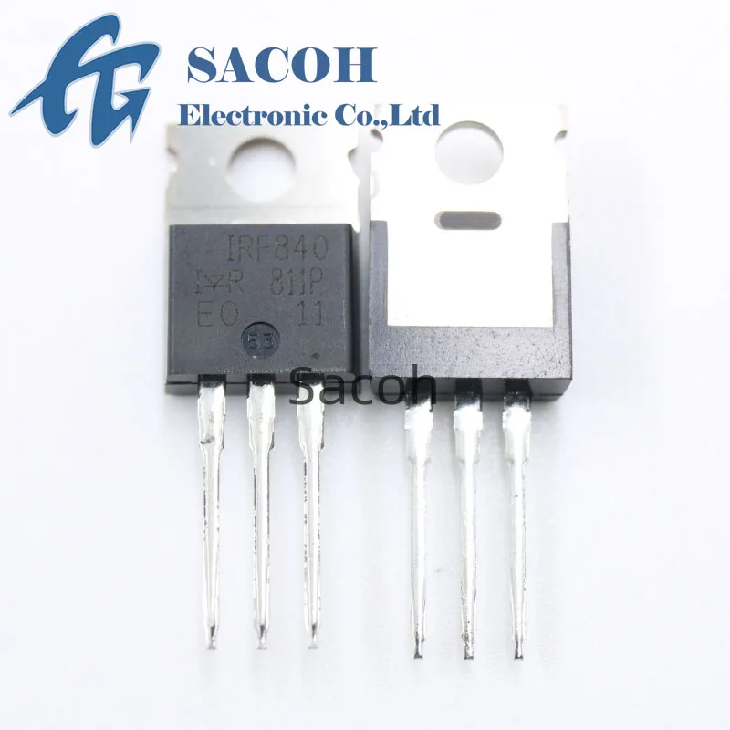 MOSFET de puissance d'origine, IRF840, IRF840PBF, IRF840A, IRF840B, TO-220, 8A, 500V, nouveau, lot de 10 pièces