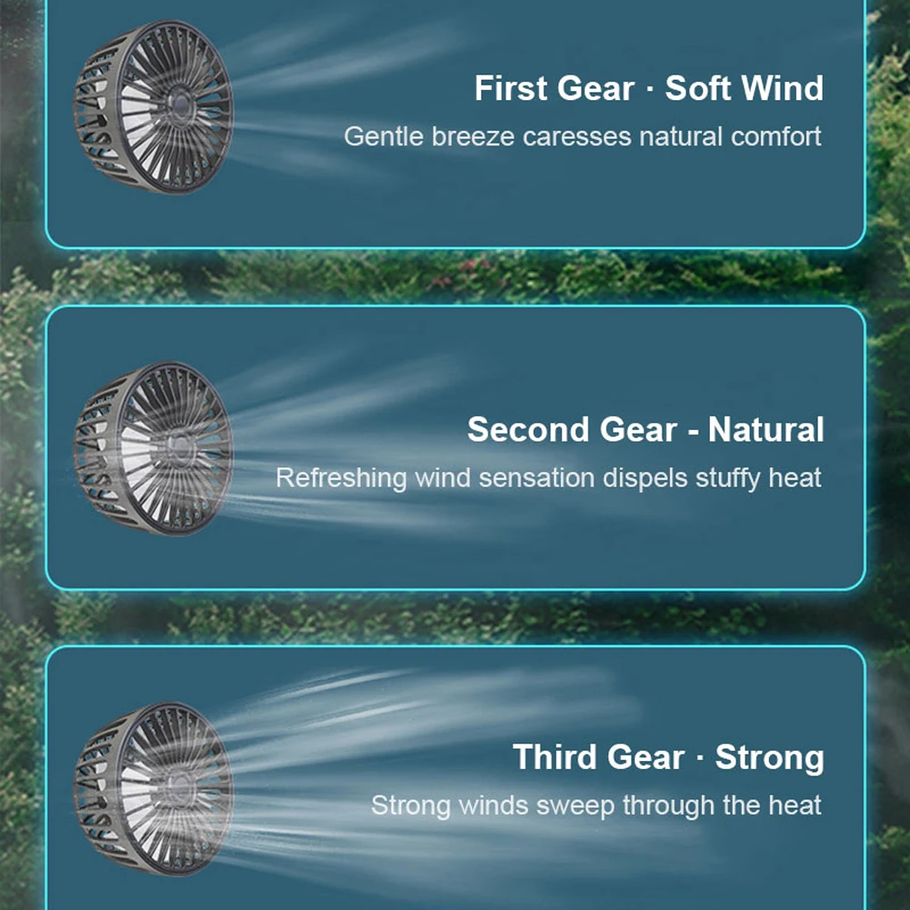 

12V/24V Car Neck Cooler USB Charging Electric Car Cooling Fan Dual Head Electric Seat Back/Dashboard Cooler for Vehicle SUV