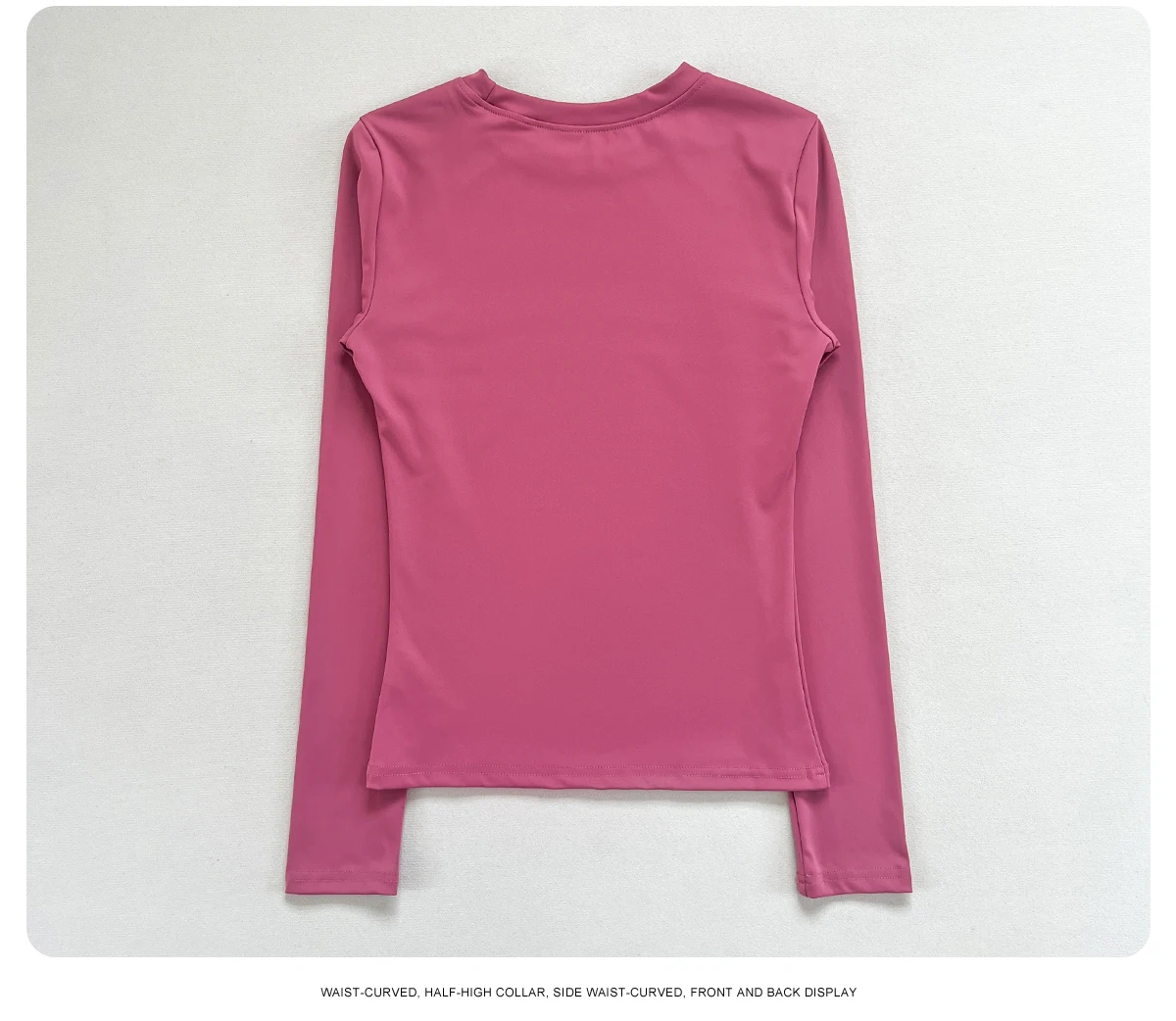 Schlankes Damen-Sportoberteil mit Langen Ärmeln, Rundhalsausschnitt, Weich und Atmungsaktiv für Fitness, Laufen, Yoga und Workout – Detail 7