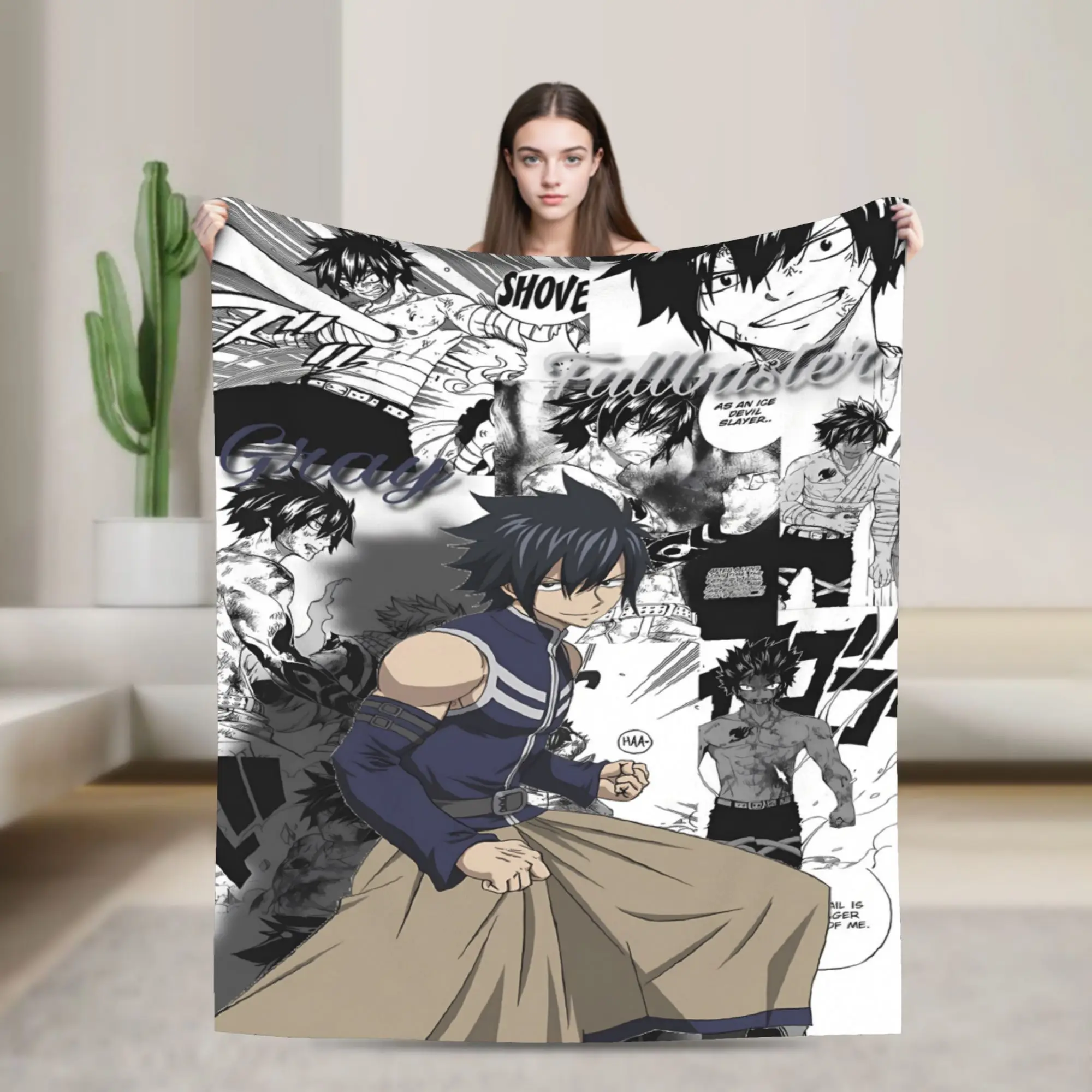 Blazing Fairy Tail Dragon Fire Super Soft Blanket  Travel Plush Throw Blanket Pattern Bedroom Flannel Bedspread Sofa Bed Cover