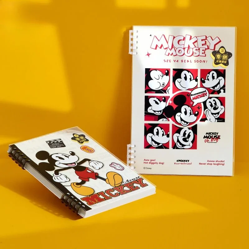 Disney Mickey Cute Anime Cartoon Style B5 Notebook Note Paper Customized Detachable Diary for Writer Student Girlfriend Gift