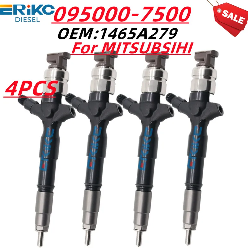 ERIKC 4PCS 095000-7500 Common Rail Diesel Fuel Injection 095000-750# OEM 1465A279 For Mitsubishi Pajero