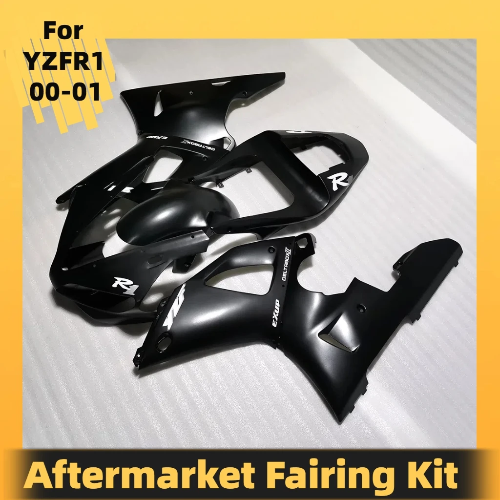 Low Price Fairings for Yamaha Yzf R1 2000 2001 All Black Diy Plastic Kit Yzfr1 00 01 Yzf1000 Bodywork Yzf-R1 Fairing Kits Part