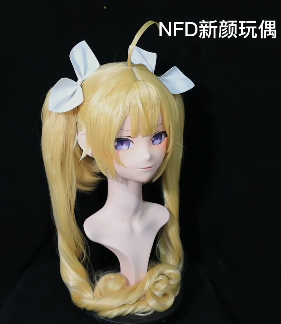 (NFD51)Customize Full Head With Lock Crossdress Doll  Female/Girl Japanese Anime Cartoon Character Kig Cosplay Kigurumi Mask