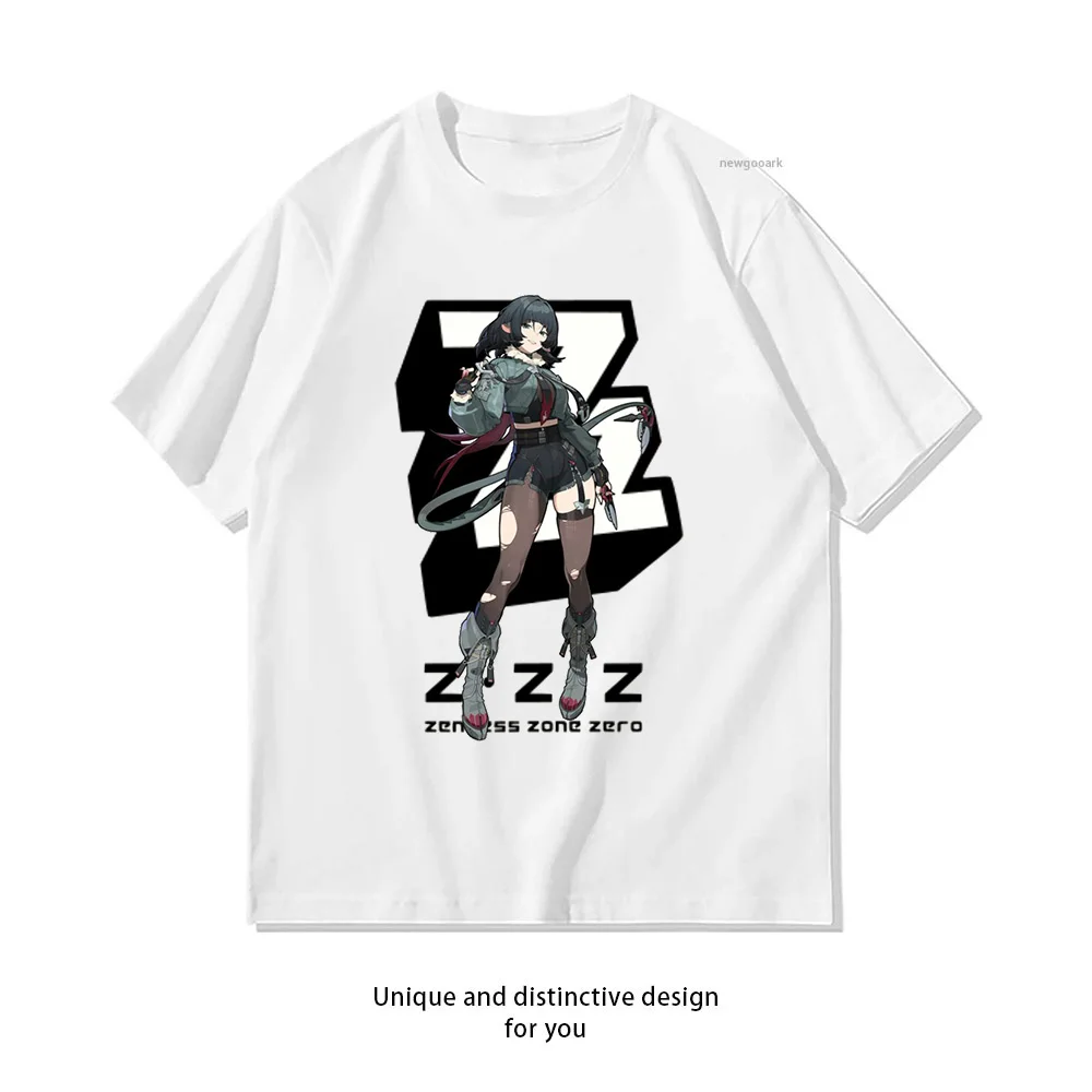 JANE DOE from ZENLESS ZONE ZERO T-shirt Woman Man Summer Cotton Printed T Shirts Player Gamer's Casual Short-sleeved Shirt