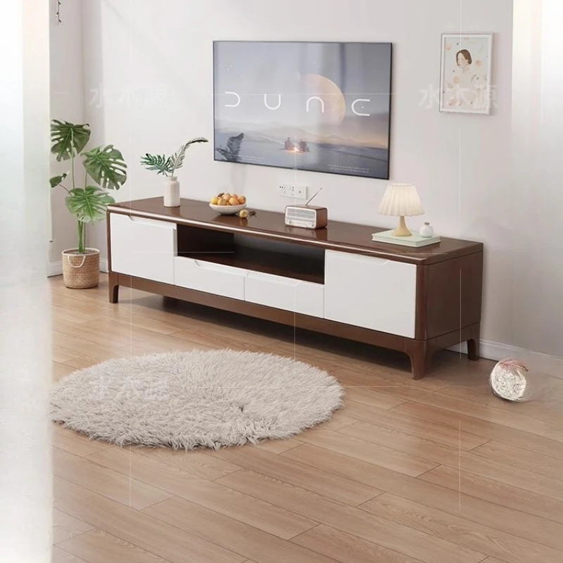 Floor Movies Tv Stands Aesthetic Organizer Designer Entertainment Tv Stands Coffee Retro Filing Wood Muebles Home Furniture