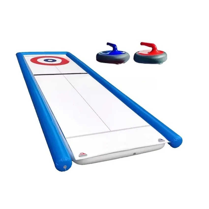 Portable Outdoor Sport Toss Street Curling Set Inflatable Curling Game for Team Building Includes Blower