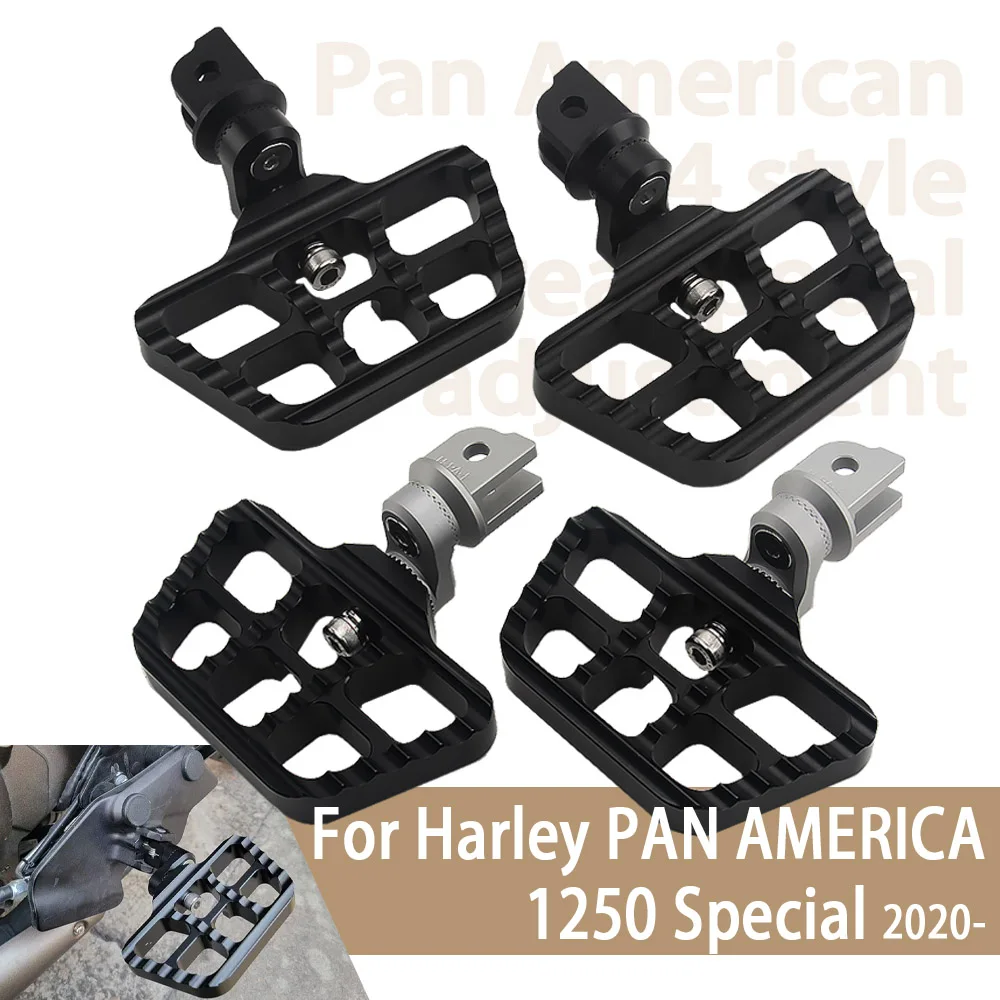 

For Harley PAN AMERICA 1250 1250s Special Motorcycle Footrest 360° Roating Footpeg Adjustable Foot Rests Pedal Driver Foot Pegs
