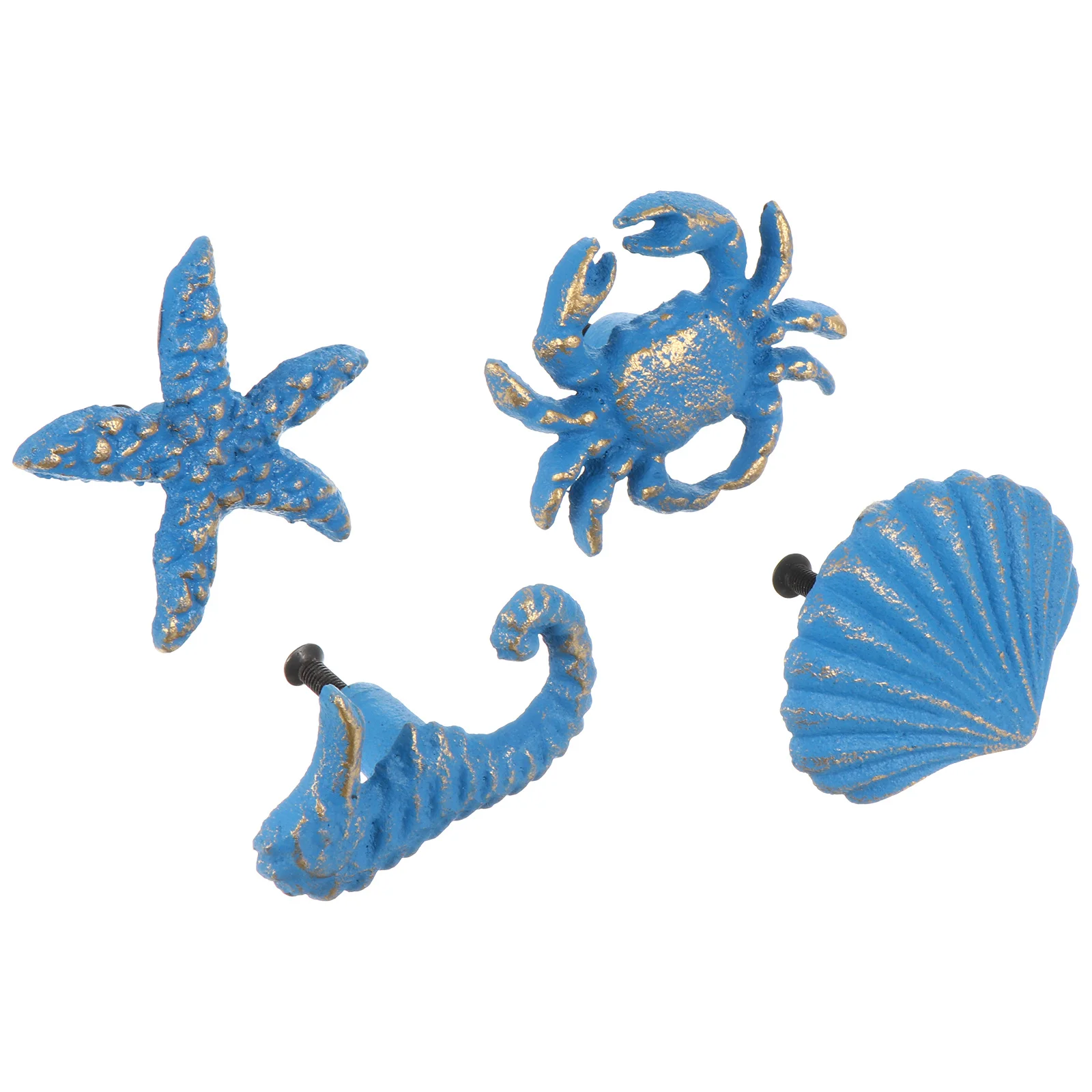 

1Set Vintage Marine Animal Cabinet Knobs Moderate Size Iron Handles Easy Install Drawer Wardrobe Door Pulls Cabinet Knob