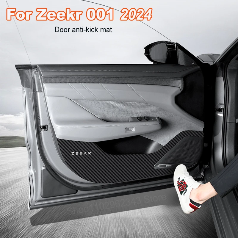 For Zeekr 001 2024 Year Door Anti Kick Pad Leather Door Threshold Strip Protective Pad Protective Sticker Interior Modification