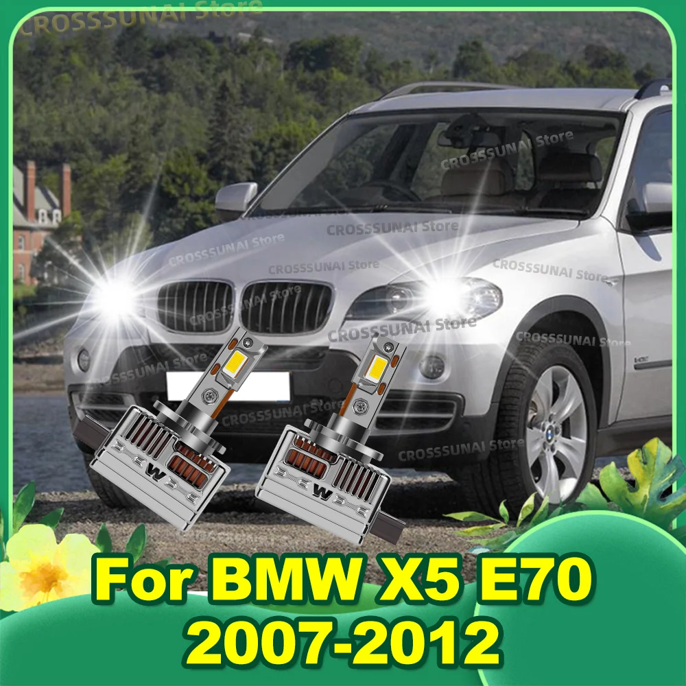 

Светодиодная фара Canbus 50000LM, автоматические лампы ксенона 6000K с вентилятором для BMW X5 E70 2007 2008 2009 2010 2011 2012