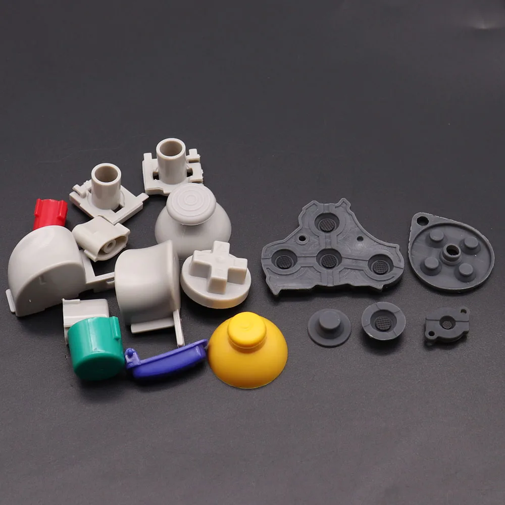 1Set Full Buttons For Gamecube L R Trigger Buttons D-Pad ABXY Buttons Rubber Conductive Mod Kit For Nintend NGC Gamepad Control