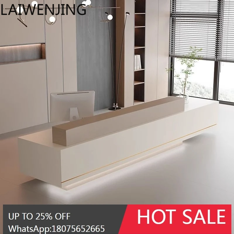 

MJY Light Luxury Modern Reception Desk Sales Office Cashier Desk
