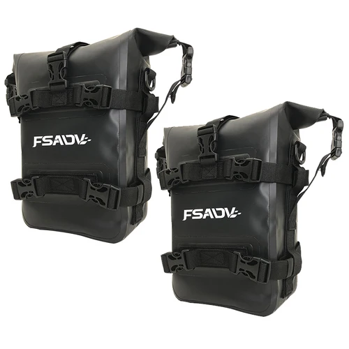 Barras de choque universales para marco de motocicleta, bolsa impermeable, bolsa de colocación de herramientas de reparación para BMW R1200GS R1250GS, HONDA y Suzuki, 2 uds.