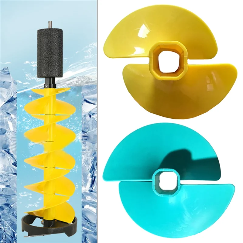 

B28C-Ice Auger Bit Fan Blade Nylon Drill With Adapter Float Ice Auger Bit Fan Blades Power Tools Drill Bits 6 Inch