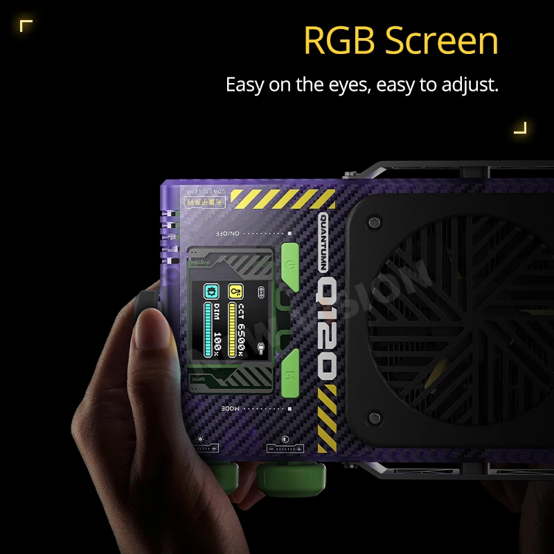 SIDANDE Q120 BI-Color LED Fill Light 144Wh Battery APP-Controlled Spotlight 120W DC Adapter Optical Condenser&Art Beam For Live