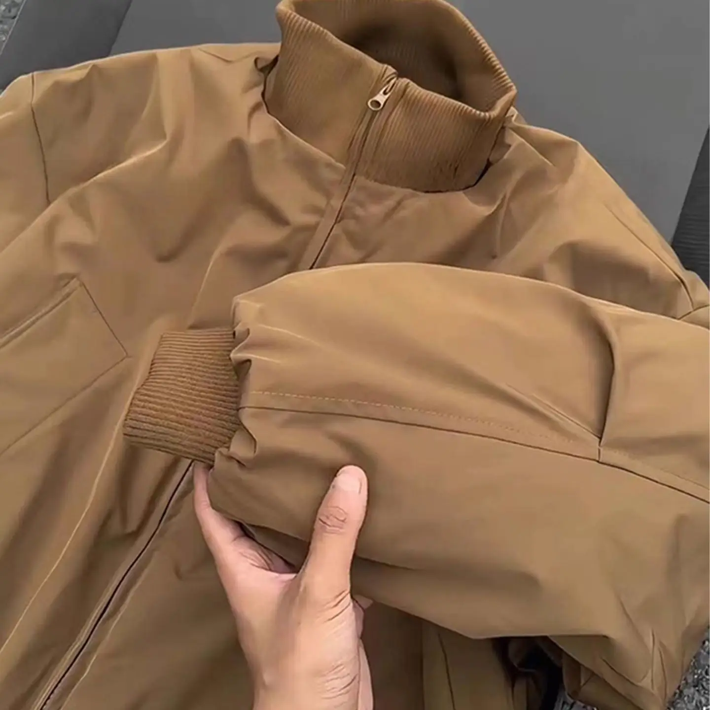 Cappotto da pilota americano oversize Thiened ort Jaet blu per uomo autunno inverno cotone abbigliamento da lavoro baseball sle colletto alla coreana