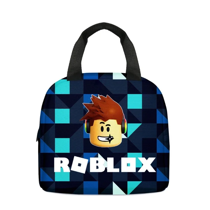 ROBLOX طفل حقيبة الغداء أنيمي المحمولة الأطفال وجبة حقيبة Kawaii رحلة مدرسية الغداء نزهة عشاء برودة لطيف وجبة الغذاء حقيبة الهدايا #1