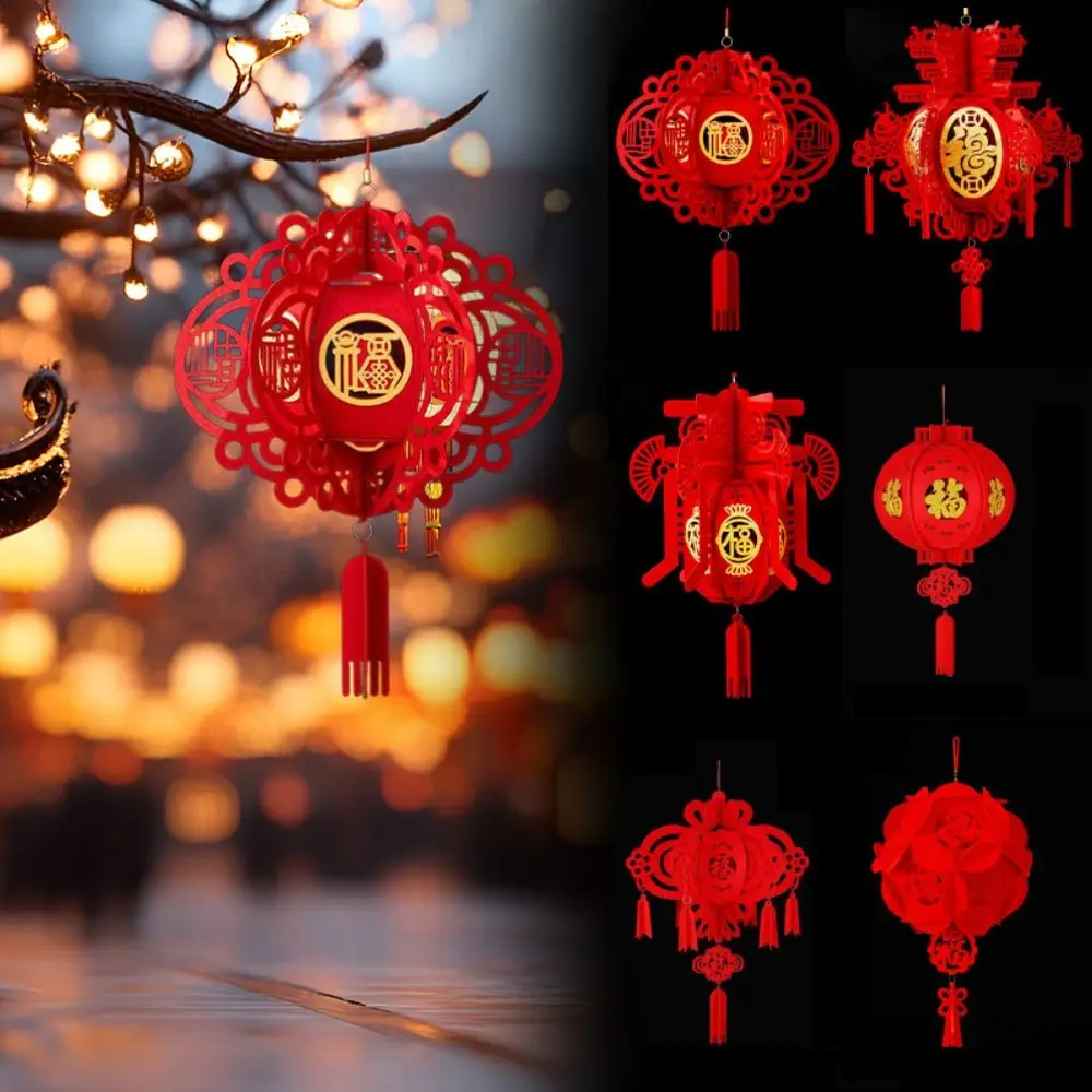 

Non-woven 2025 Chinese Lantern Hanging Ornaments 3D Year of the Snake Lantern Spring Festival Decoration